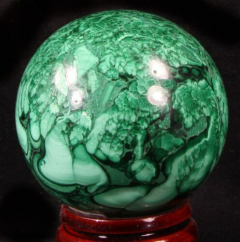 Gorgeous Polished Malachite Sphere - Congo #39398